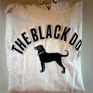 The Black Dog White Hoodie with Black Design